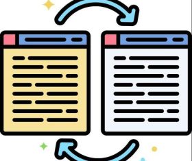Code refactoring icons vector