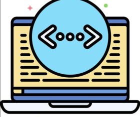 Coding language icons vector