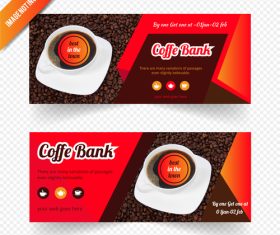 Coffee flyer vector banner
