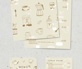 Coffee shop menu vector