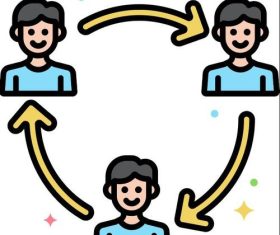 Collaboration icons vector