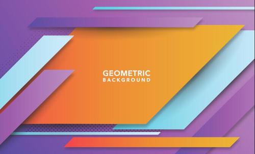Color geometric background vector