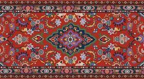 Colorful printed carpet vector
