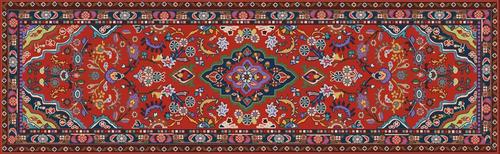 Colorful printed carpet vector