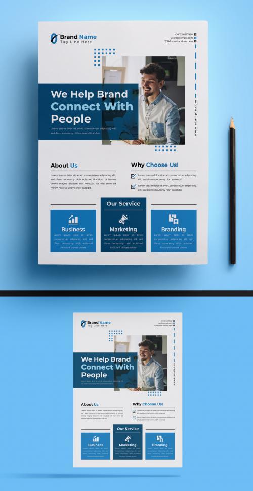 Connect people flyer vector