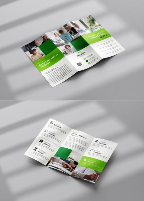 Creative modern business trifold brochure vector