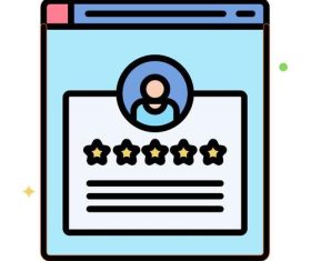 Customer rating icons vector
