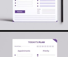 Daily planner design vector