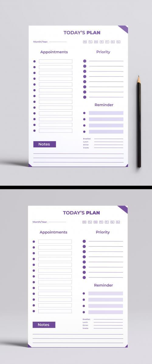 Daily planner design vector
