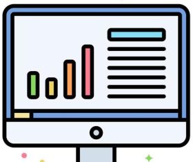 Data interfaces icons vector