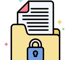 Data security icons vector