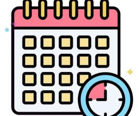 Deadline icons vector