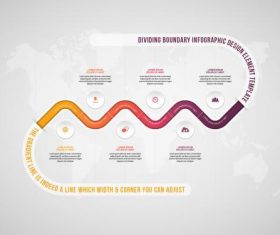 Dividing boundary infographic vector