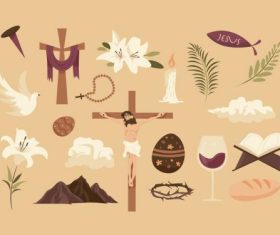 Easter illustrations vector