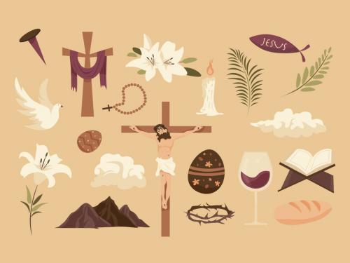Easter illustrations vector