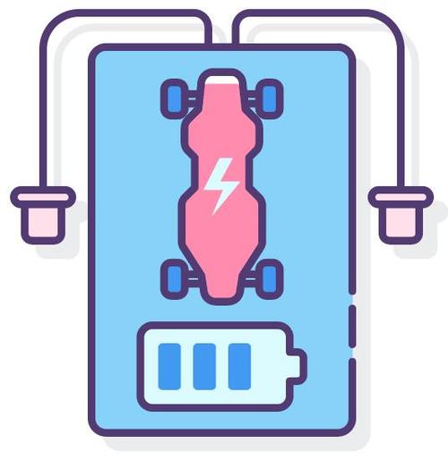 Electric skateboard battery vector
