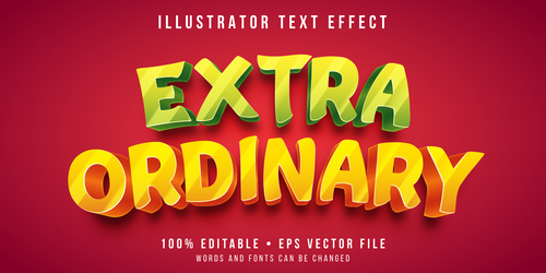 Extra ordinary 3d style effect vector