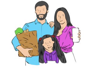 Family order food vector