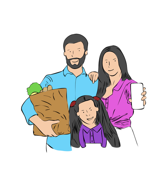 Family order food vector