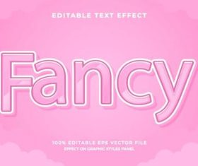 Fancy text effect style vector