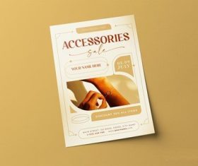 Fashion accessory sale flyer vector