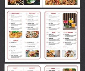 Fast food menu design vector
