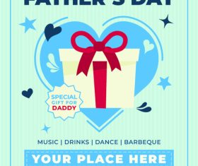 Fathers day flyer vector