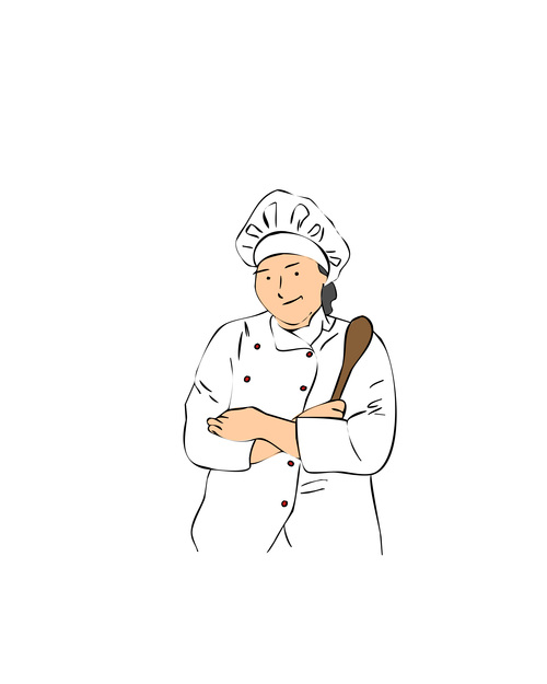 Female chef vector