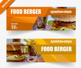Food promotion flyer vector banner