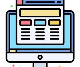 Front-End programming icons vector