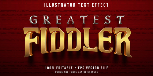 Greatest fiddler 3d style effect vector
