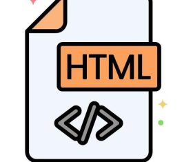 HTML icons vector