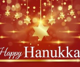 Happy hanukkah background vector