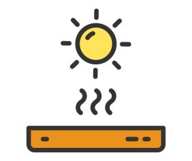 Heat wave icons vector