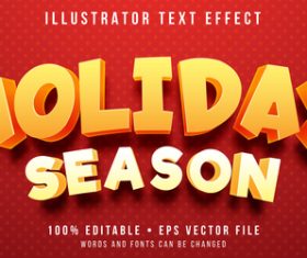 Holiday season 3d style effect vector