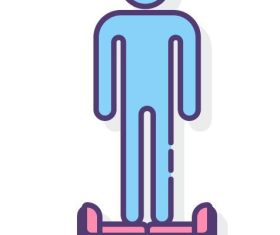 Hoverboarding vector