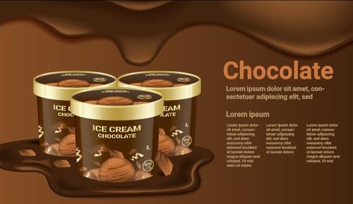 Ice cream chocolate vector