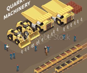 Illustration vector quarry machinery