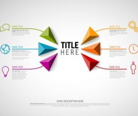 Infographic template with six elements vector