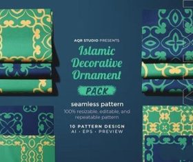 Islamic decorative ornament vector seamless pattern