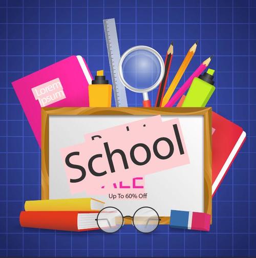 Learning tools discount sales flyer vector
