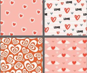 Little love heart seamless pattern vector