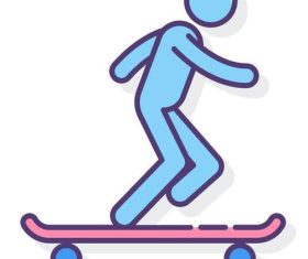 Longboarding vector