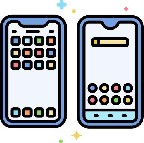 Mobile platform icons vector