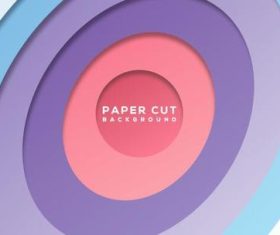 Modern abstract paper cut background vector
