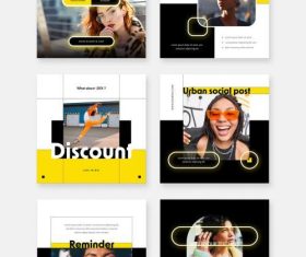 Modern urban social layouts vector
