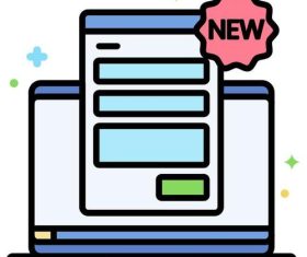 New features icons vector