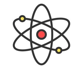 Nuclear icons vector