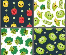 Nutritious vegetables seamless pattern vector