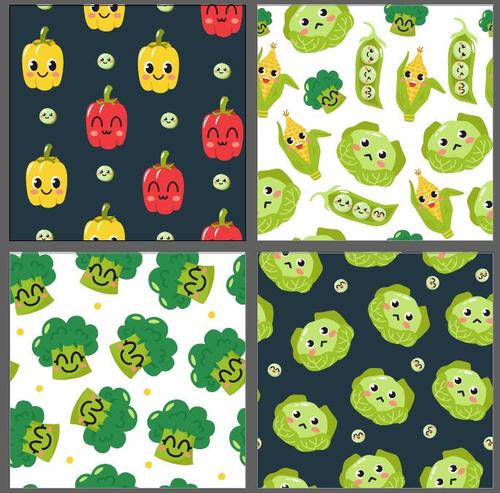 Nutritious vegetables seamless pattern vector